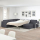 Narożna sofa rozkł. 5o z szezl, Gunnared średnioszary VIMLE 095.452.66