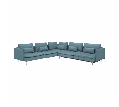 Narożna sofa rozkładana, 6-osobowa, Fridtuna ciemny szaroniebieski SÖDERHAMN 096.214.01