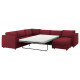 Narożna sofa rozkł, 5-os, z szezlongiem/Lejde czerwony/brązowy VIMLE 195.375.48