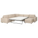 Narożna sofa rozkł. 5o z szezl, z szerokimi podłokietnikami/Hillared beżowy VIMLE 295.369.73