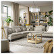 Narożna sofa rozkładana, 6-osobowa, Viarp beż/brąz SÖDERHAMN 296.164.51