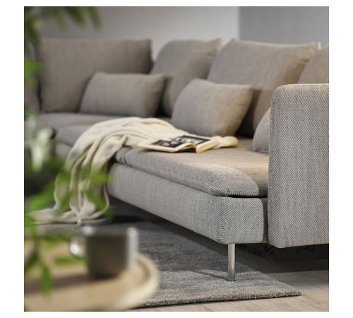 Narożna sofa rozkładana, 6-osobowa, Viarp beż/brąz SÖDERHAMN 296.164.51