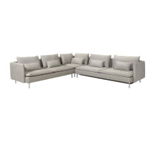 Narożna sofa rozkładana, 6-osobowa, Viarp beż/brąz SÖDERHAMN 296.164.51
