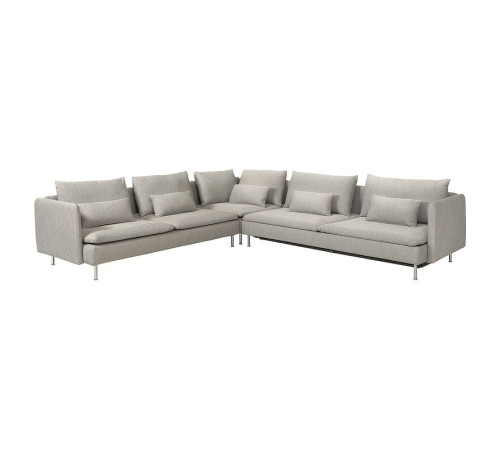 Narożna sofa rozkładana, 6-osobowa, Viarp beż/brąz SÖDERHAMN 296.164.51