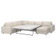 Narożna sofa rozkł. 5o z szezl, z szerokimi podłokietnikami/Gunnared beżowy VIMLE 395.452.03