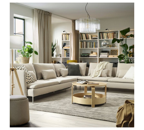 Narożna sofa rozkładana, 6-osobowa, Gunnared beżowy SÖDERHAMN 496.214.04