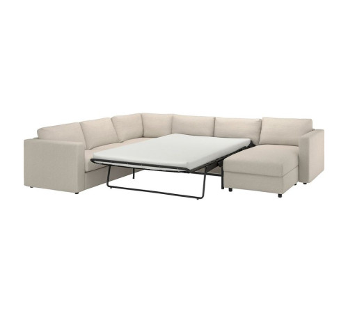 Narożna sofa rozkł. 5o z szezl, Gunnared beżowy VIMLE 695.452.25