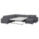 Narożna sofa rozkł. 5o z szezl, z szerokimi podłokietnikami/Gunnared średnioszary VIMLE 695.452.49