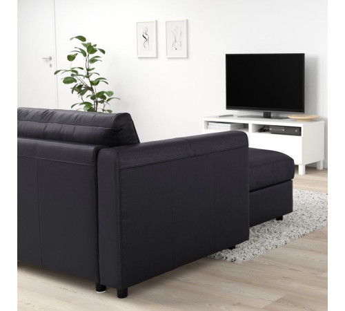 Narożna sofa rozkł. 5o z szezl, Grann/Bomstad czarny VIMLE 794.773.77