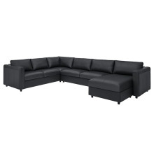 Narożna sofa rozkł. 5o z szezl, Grann/Bomstad czarny VIMLE 794.773.77