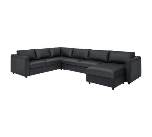Narożna sofa rozkł. 5o z szezl, Grann/Bomstad czarny VIMLE 794.773.77