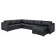 Narożna sofa rozkł. 5o z szezl, Grann/Bomstad czarny VIMLE 794.773.77