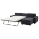 3-os sofa rozkładana z szezlongiem, z szerokimi podłokietnikami/Djuparp ciemnoszary VIMLE 095.372.71