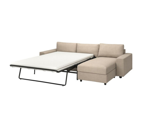 3-os sofa rozkładana z szezlongiem, z szerokimi podłokietnikami/Hillared beżowy VIMLE 095.621.28