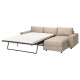 3-os sofa rozkładana z szezlongiem, z szerokimi podłokietnikami/Hillared beżowy VIMLE 095.621.28