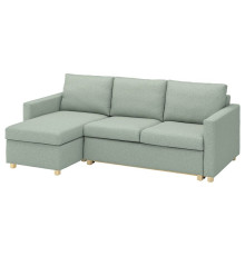 3-os sofa rozkładana z szezlongiem, Gunnared jasnozielony SALTSJÖBADEN 096.026.95