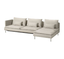 4-osobowa sofa rozkładana, z szezlongiem z otwartym końcem/Fridtuna jasnobeżowy SÖDERHAMN 096.162.68