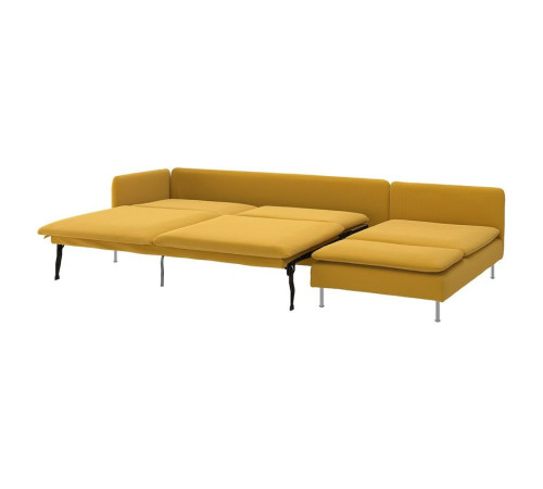 4-osobowa sofa rozkładana, z szezlongiem z otwartym końcem/Kelinge ciemnożółty SÖDERHAMN 096.186.77