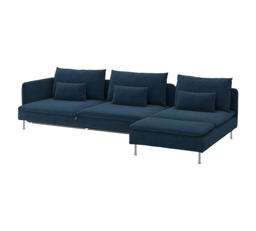 4-osobowa sofa rozkładana, z szezlongiem z otwartym końcem/Kelinge granatowy SÖDERHAMN 096.213.59