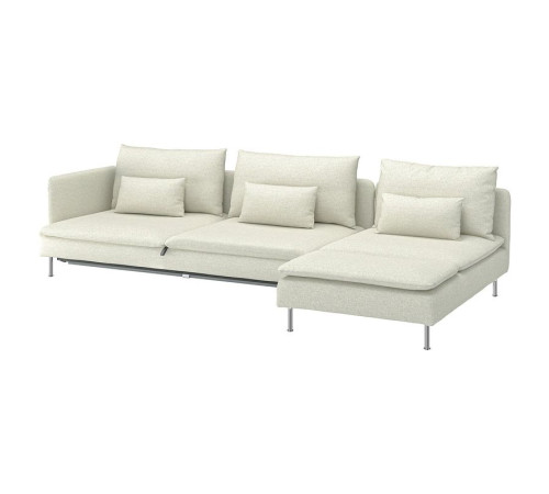4-osobowa sofa rozkładana, z szezlongiem z otwartym końcem/Gunnared beżowy SÖDERHAMN 196.213.68