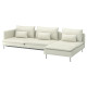 4-osobowa sofa rozkładana, z szezlongiem z otwartym końcem/Gunnared beżowy SÖDERHAMN 196.213.68