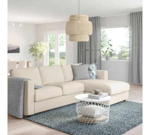 3-os sofa rozkładana z szezlongiem, z szerokimi podłokietnikami/Gunnared beżowy VIMLE 295.452.13