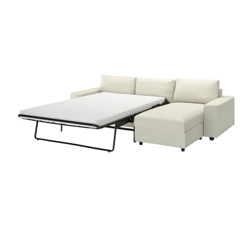3-os sofa rozkładana z szezlongiem, z szerokimi podłokietnikami/Gunnared beżowy VIMLE 295.452.13