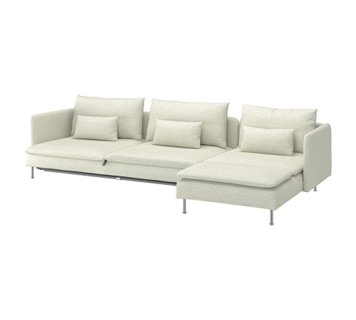 4-osobowa sofa rozkładana, z szezlongiem/Gunnared beżowy SÖDERHAMN 296.213.82