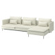 4-osobowa sofa rozkładana, z szezlongiem/Gunnared beżowy SÖDERHAMN 296.213.82