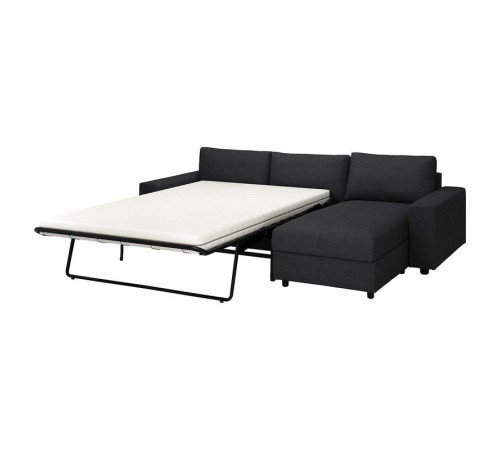 3-os sofa rozkładana z szezlongiem, z szerokimi podłokietnikami/Hillared antracyt VIMLE 495.555.12