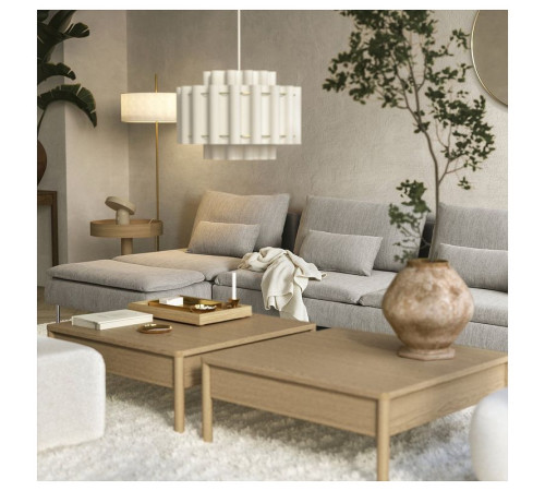 4-osobowa sofa rozkładana, z szezlongiem z otwartym końcem/Viarp beż/brąz SÖDERHAMN 496.164.26