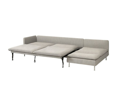 4-osobowa sofa rozkładana, z szezlongiem z otwartym końcem/Viarp beż/brąz SÖDERHAMN 496.164.26
