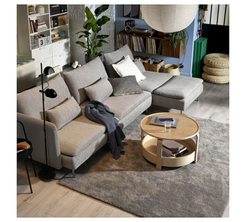 4-osobowa sofa rozkładana, z szezlongiem z otwartym końcem/Kelinge beżowy SÖDERHAMN 496.213.62