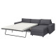 3-os sofa rozkładana z szezlongiem, z szerokimi podłokietnikami Gunnared/średnioszary VIMLE 695.452.87
