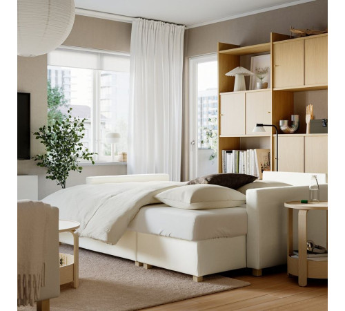 3-os sofa rozkładana z szezlongiem, Fridtuna ciemny szaroniebieski SALTSJÖBADEN 696.026.64
