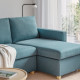 3-os sofa rozkładana z szezlongiem, Fridtuna ciemny szaroniebieski SALTSJÖBADEN 696.026.64