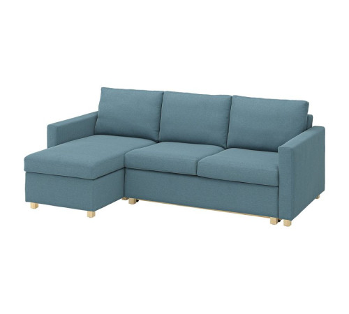 3-os sofa rozkładana z szezlongiem, Fridtuna ciemny szaroniebieski SALTSJÖBADEN 696.026.64