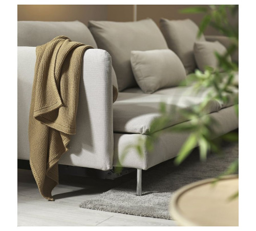 4-osobowa sofa rozkładana, z szezlongiem/Fridtuna jasnobeżowy SÖDERHAMN 696.161.28