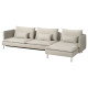 4-osobowa sofa rozkładana, z szezlongiem/Fridtuna jasnobeżowy SÖDERHAMN 696.161.28