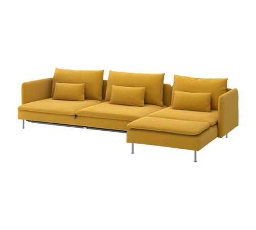 4-osobowa sofa rozkładana, z szezlongiem/Kelinge ciemnożółty SÖDERHAMN 796.186.74
