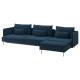 4-osobowa sofa rozkładana, z szezlongiem/Kelinge granatowy SÖDERHAMN 796.213.70