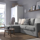 3-os sofa rozkładana z szezlongiem, Tibbleby beżowy/szary BÅRSLÖV 805.415.94