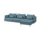 4-osobowa sofa rozkładana, z szezlongiem/Fridtuna ciemny szaroniebieski SÖDERHAMN 896.213.79
