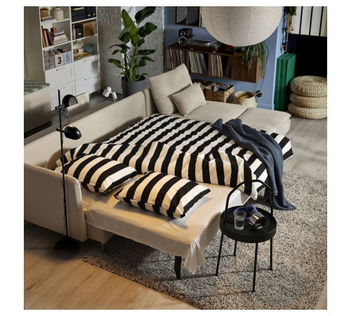 4-osobowa sofa rozkładana, z szezlongiem/Fridtuna ciemny szaroniebieski SÖDERHAMN 896.213.79