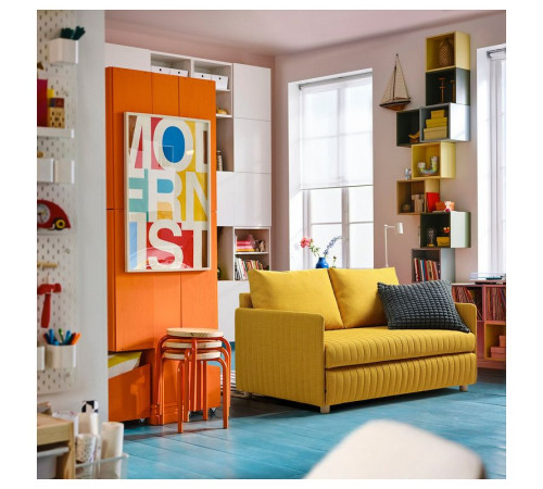 Sofa rozkładana, Skiftebo żółty FRIDHULT 005.754.46