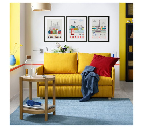 Sofa rozkładana, Skiftebo żółty FRIDHULT 005.754.46