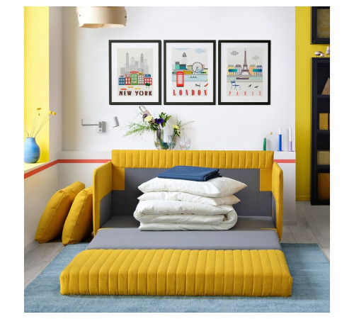 Sofa rozkładana, Skiftebo żółty FRIDHULT 005.754.46