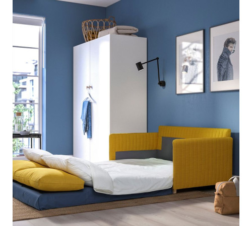 Sofa rozkładana, Skiftebo żółty FRIDHULT 005.754.46