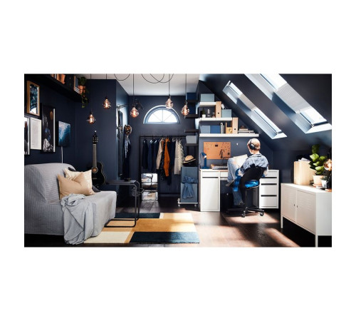 Sofa 2-osobowa, rozkładana, Knisa jasnoszary LYCKSELE MURBO 093.870.40