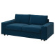 Sofa 2-osobowa, rozkładana, z szerokimi podłokietnikami/Djuparp ciemnozielononiebieski VIMLE 095.372.66